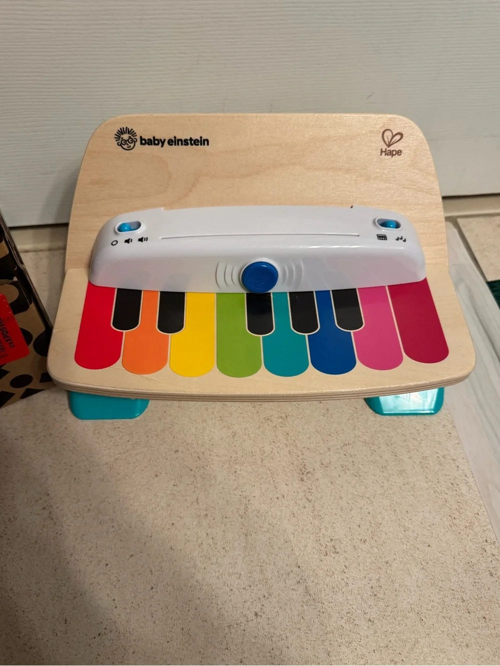 Baby Einstein Magic Touch Wooden Piano - like new in box, with all accessories